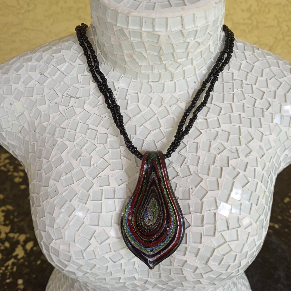 Boho pendant necklace